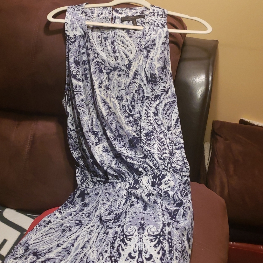 bcbgmaxazria thalia blue romper Medium nwot